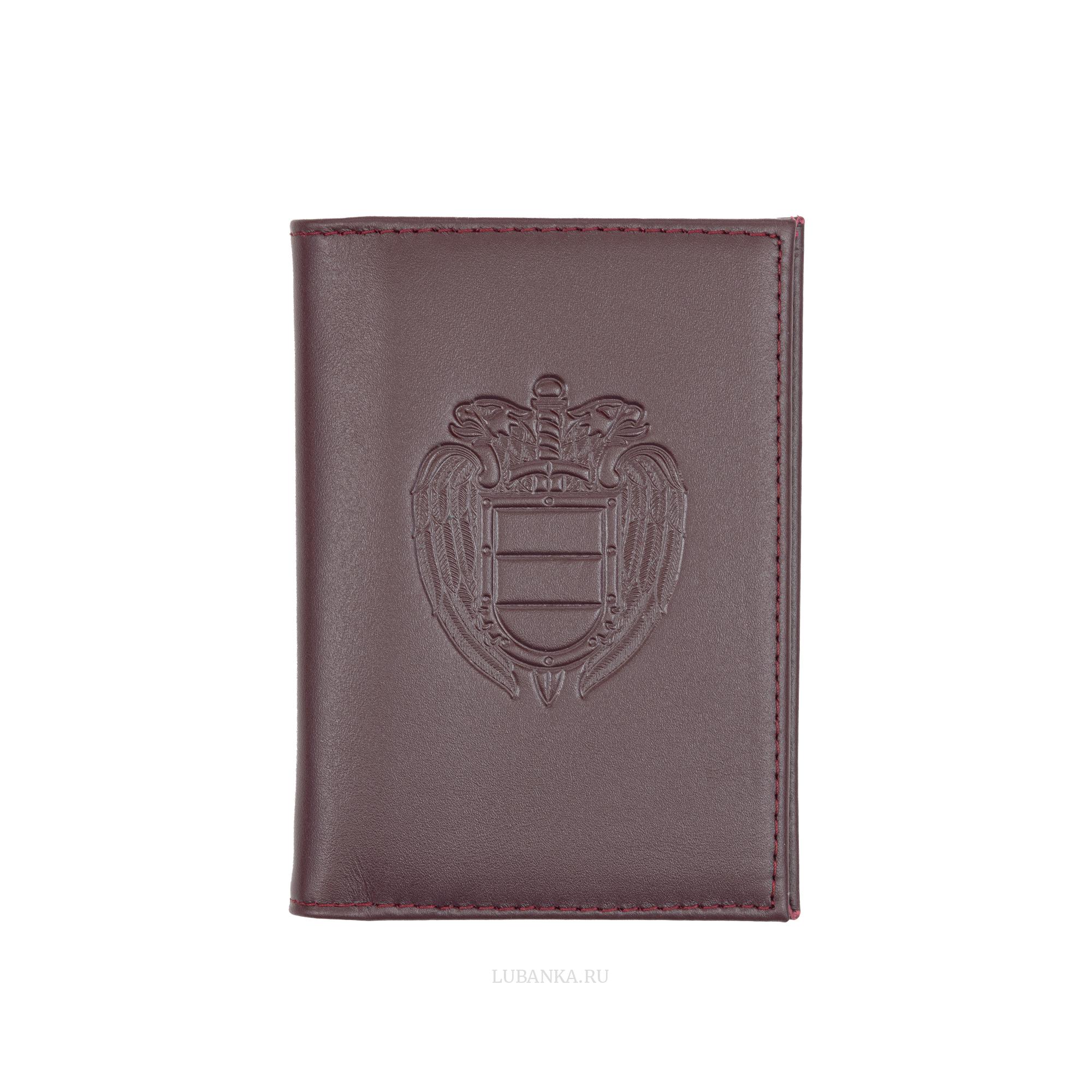 Обложка для автодокументов ФСО с жетоном бордовая