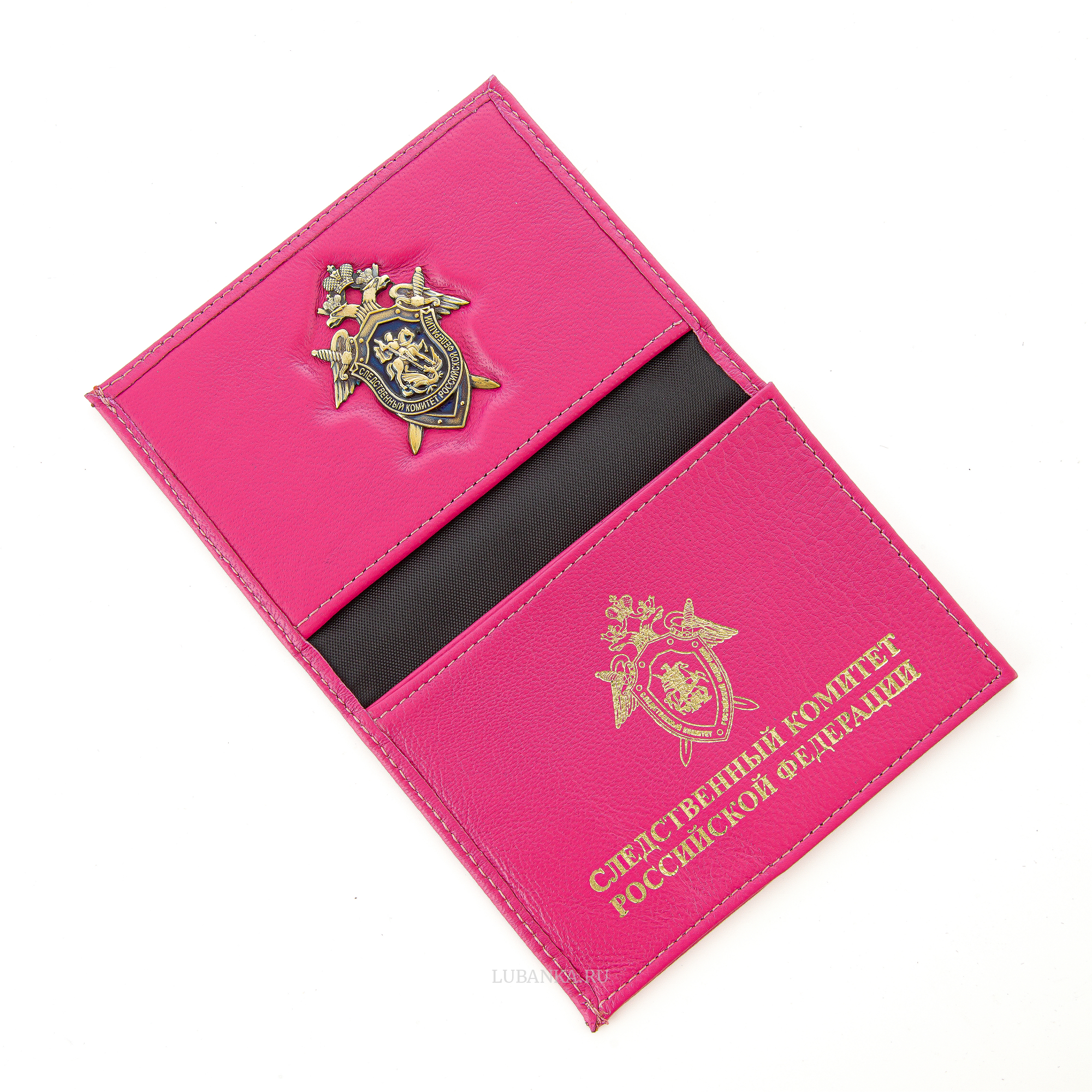 Обложка для удостоверения СКР с жетоном розовая