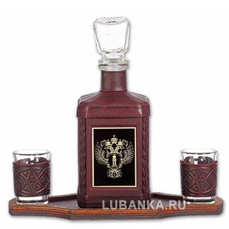 Набор для водки «Прокуратура» бордовый