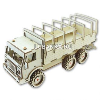 Деревянная модель для сборки «Военный грузовик»