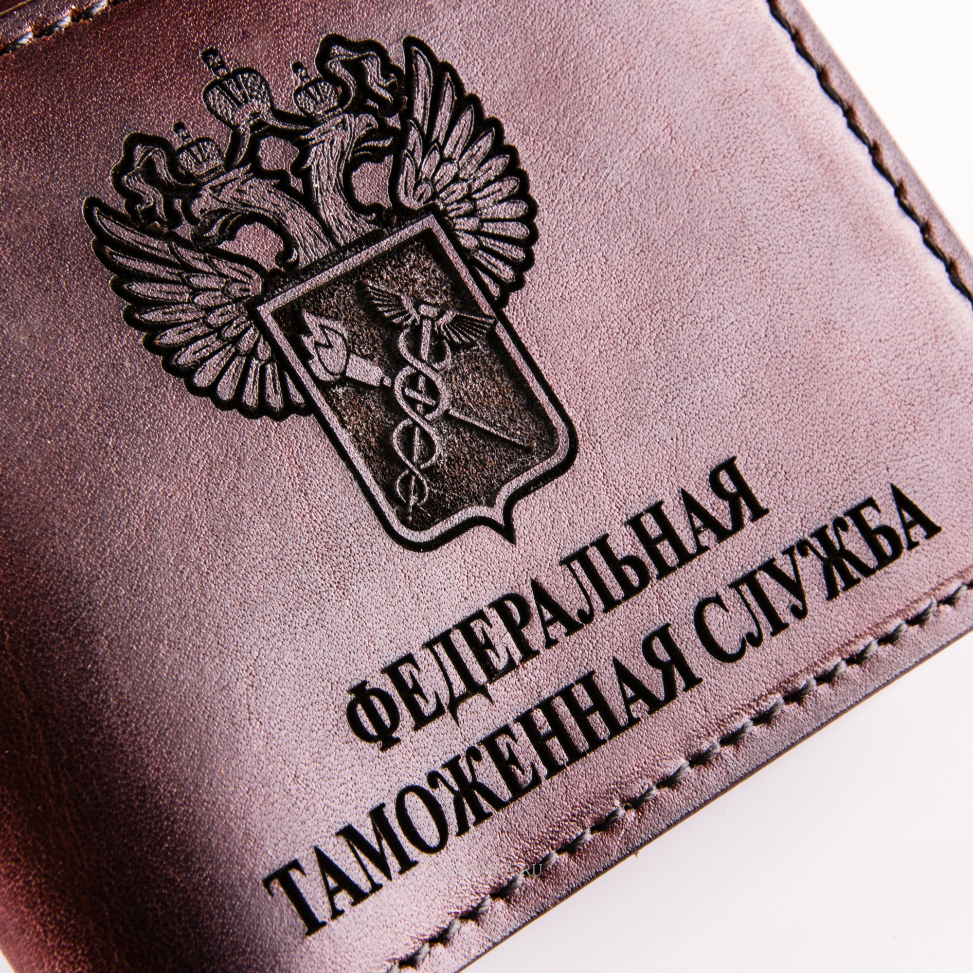 Обложка для удостоверения Таможня коричневая