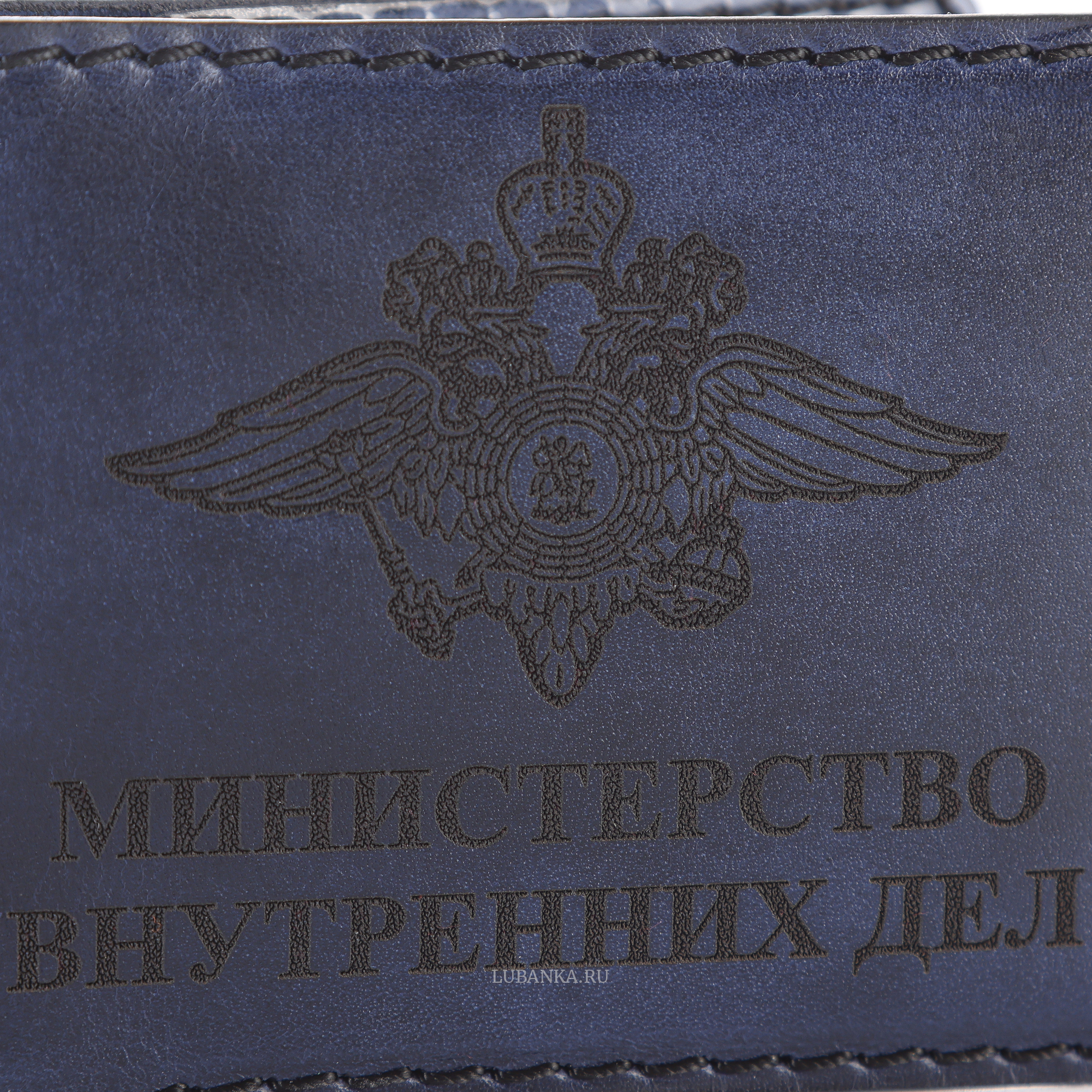 Обложка для удостоверения МВД темно синяя