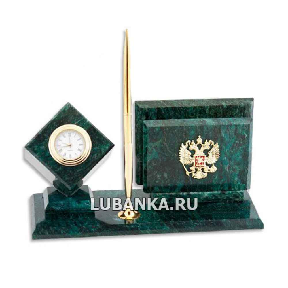 Настольный набор для руководителя «Герб» из камня