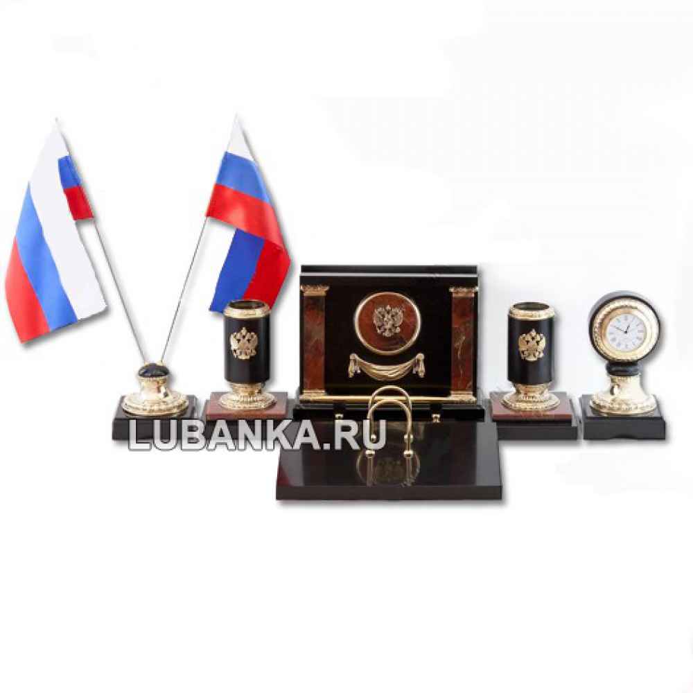 Настольный набор для руководителя «Россия» из камня